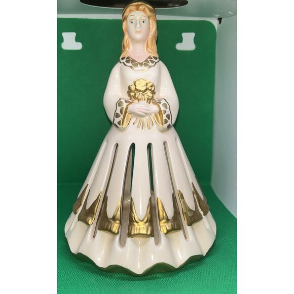Retired Vintage Lillian Vernon Christmas Napkin Holder Angel Lady Figurine - Picture 2 of 10